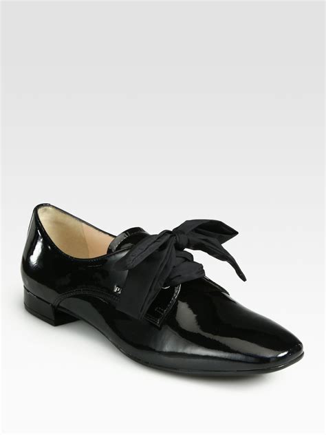 prada leather oxford shoes|Leather oxford shoes in black .